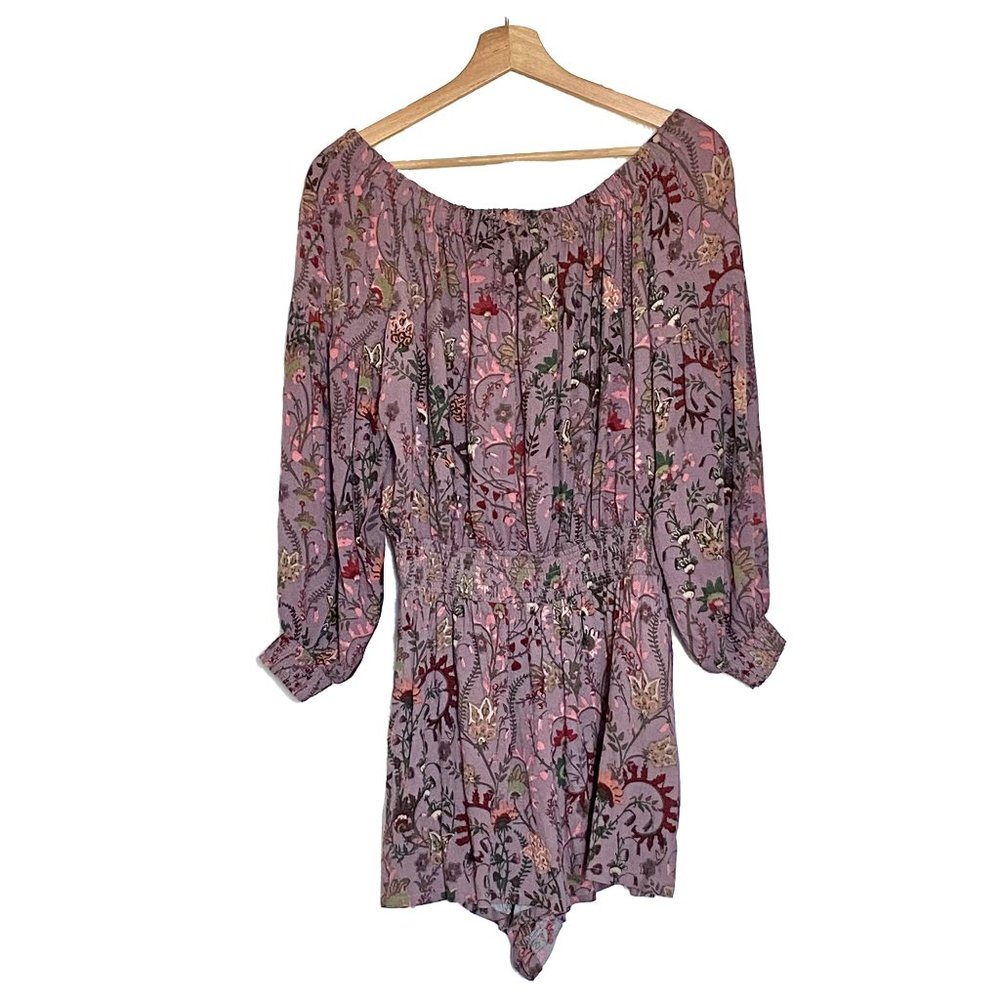 Free People Romper Purple Floral M